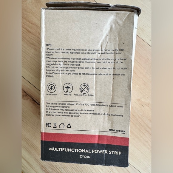 SMALLRT Tower Power Bar Surge Protector & Amp 12 Outlets 4 USB Ports Desk Charge - Picture 8 of 8